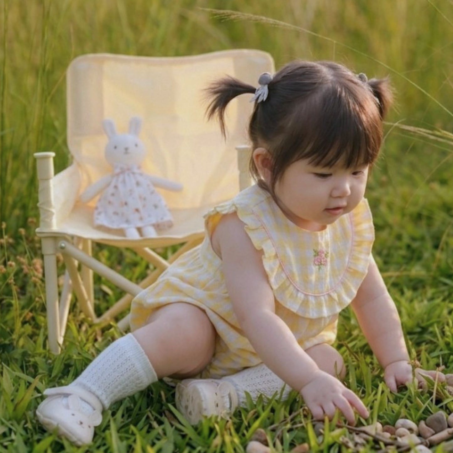 Yellow Plaid Romper