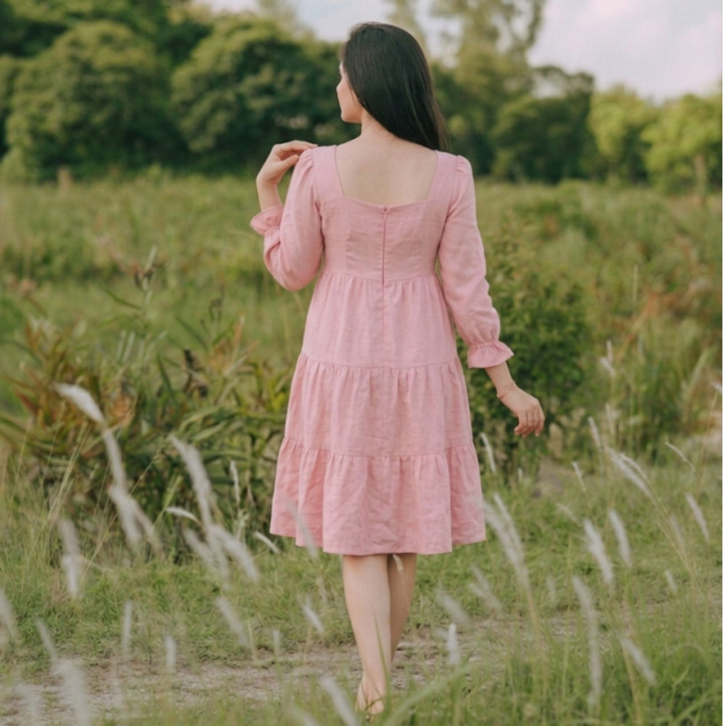 The Pink Reverie Dress – Full Sleeve