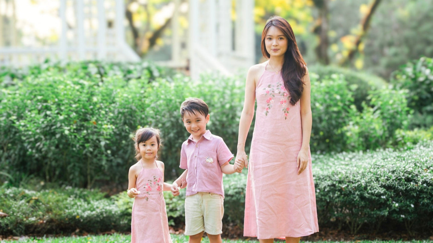 Pink Blossom Halter Dress