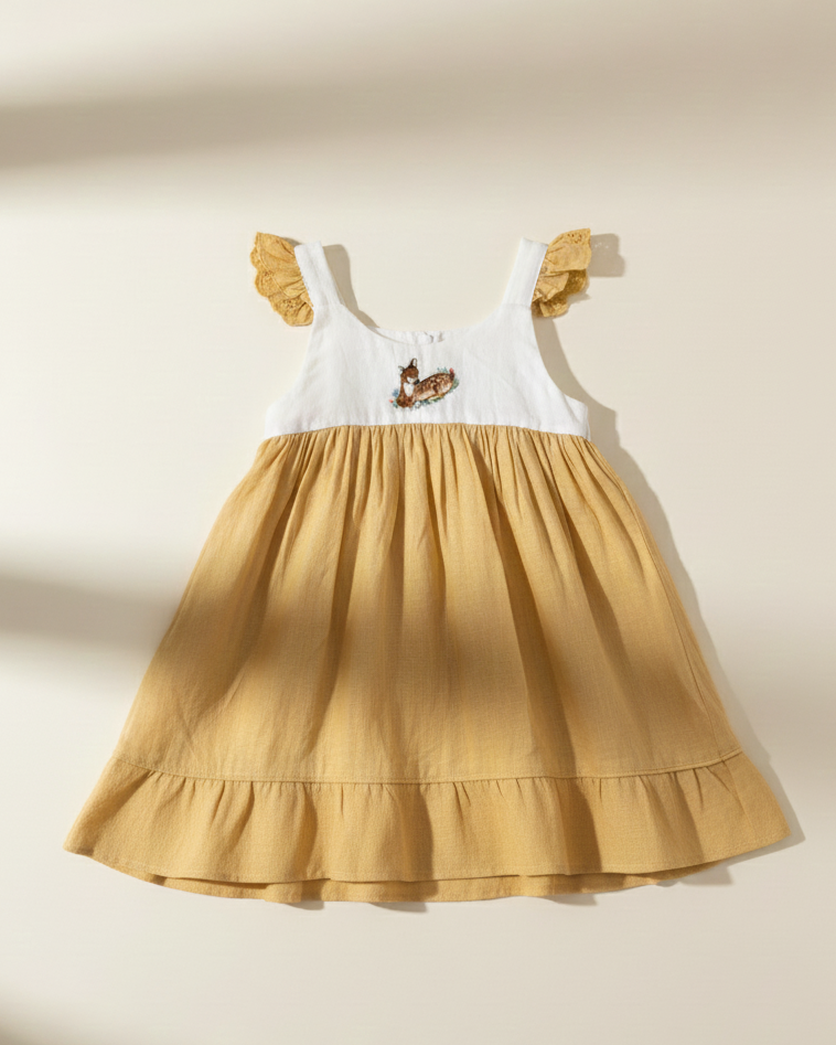 Deer Yellow Dress
