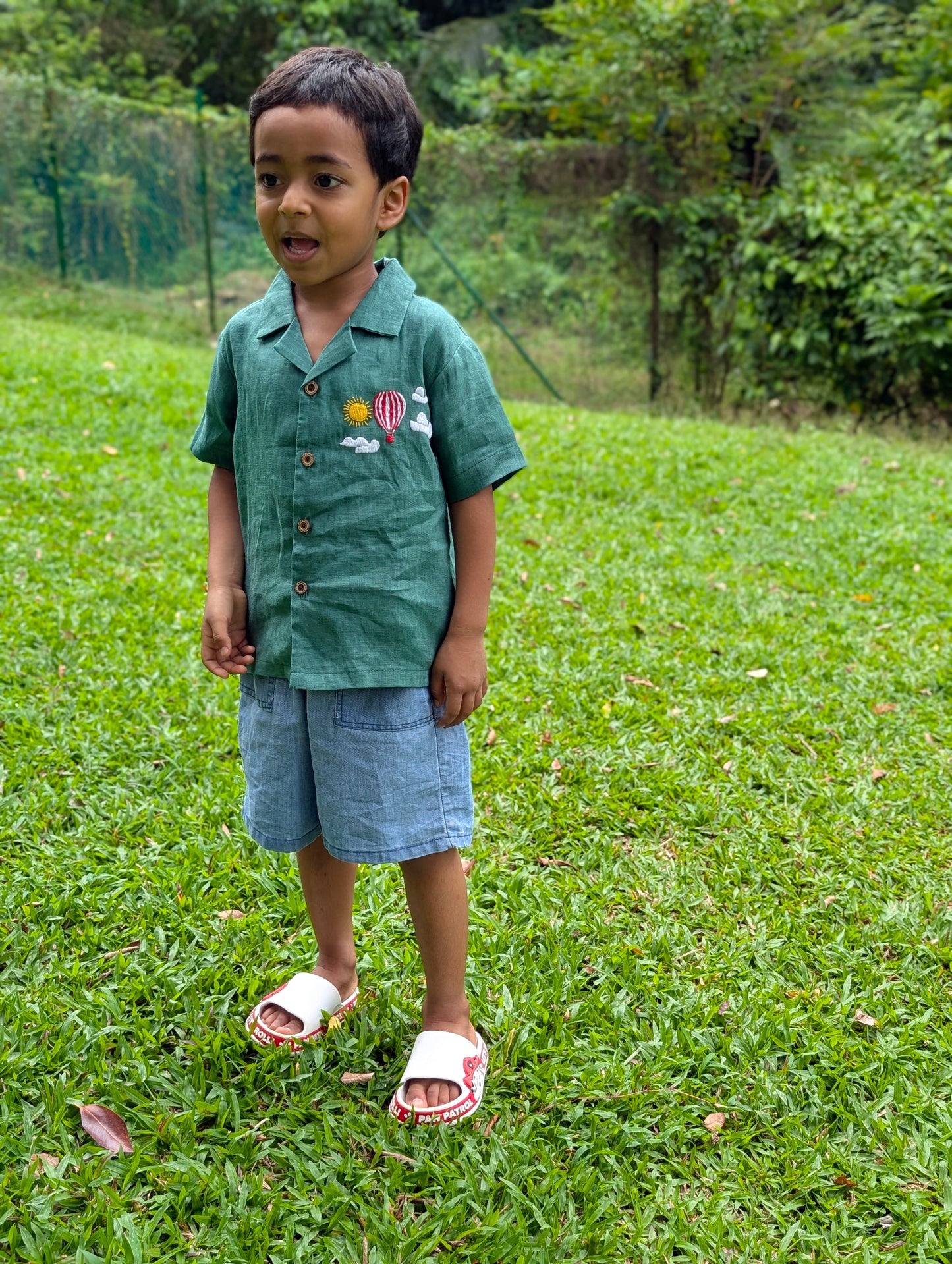 Hot Air Balloon Green Shirt