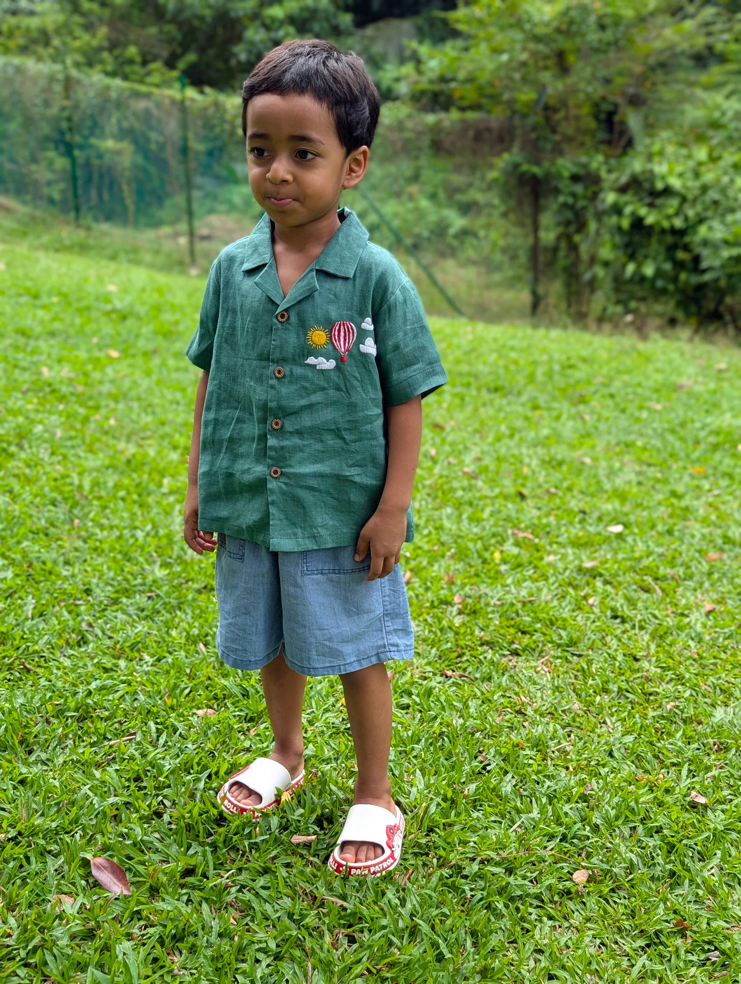 Hot Air Balloon Green Shirt