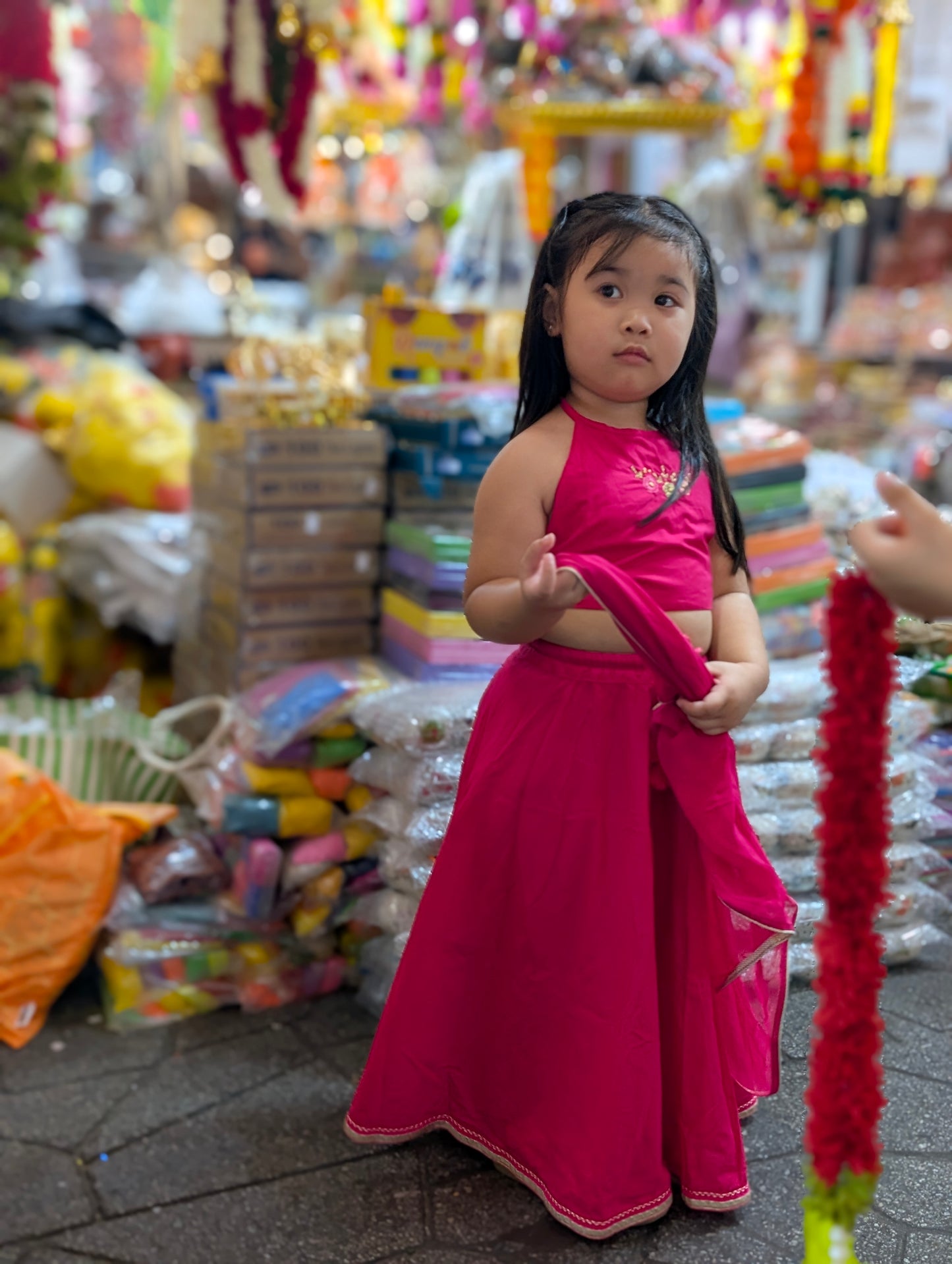 Pink Halter neck lehanga