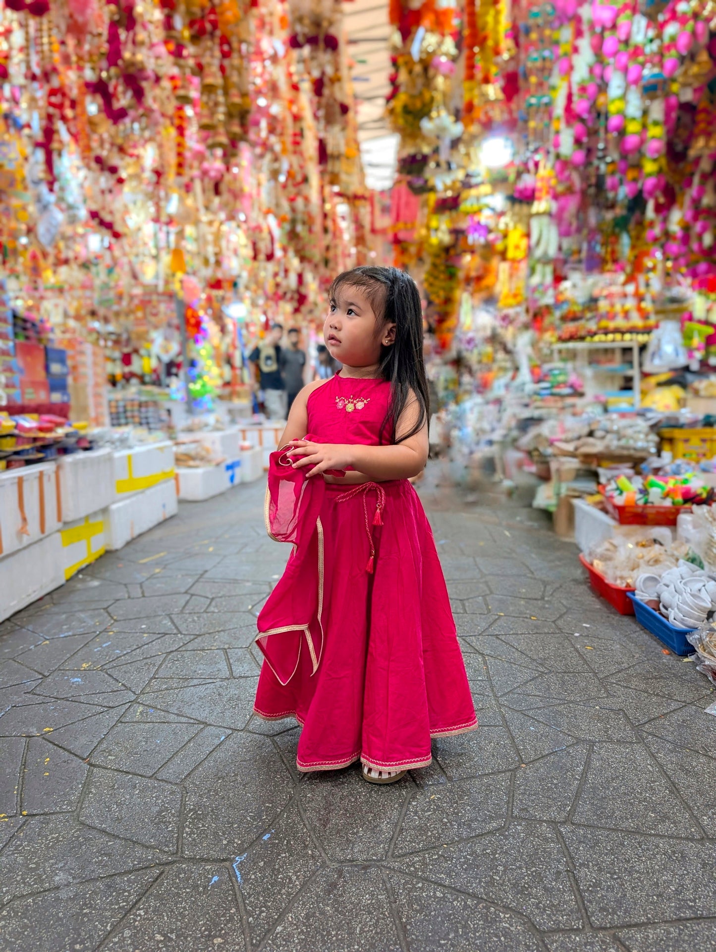 Pink Halter neck lehanga