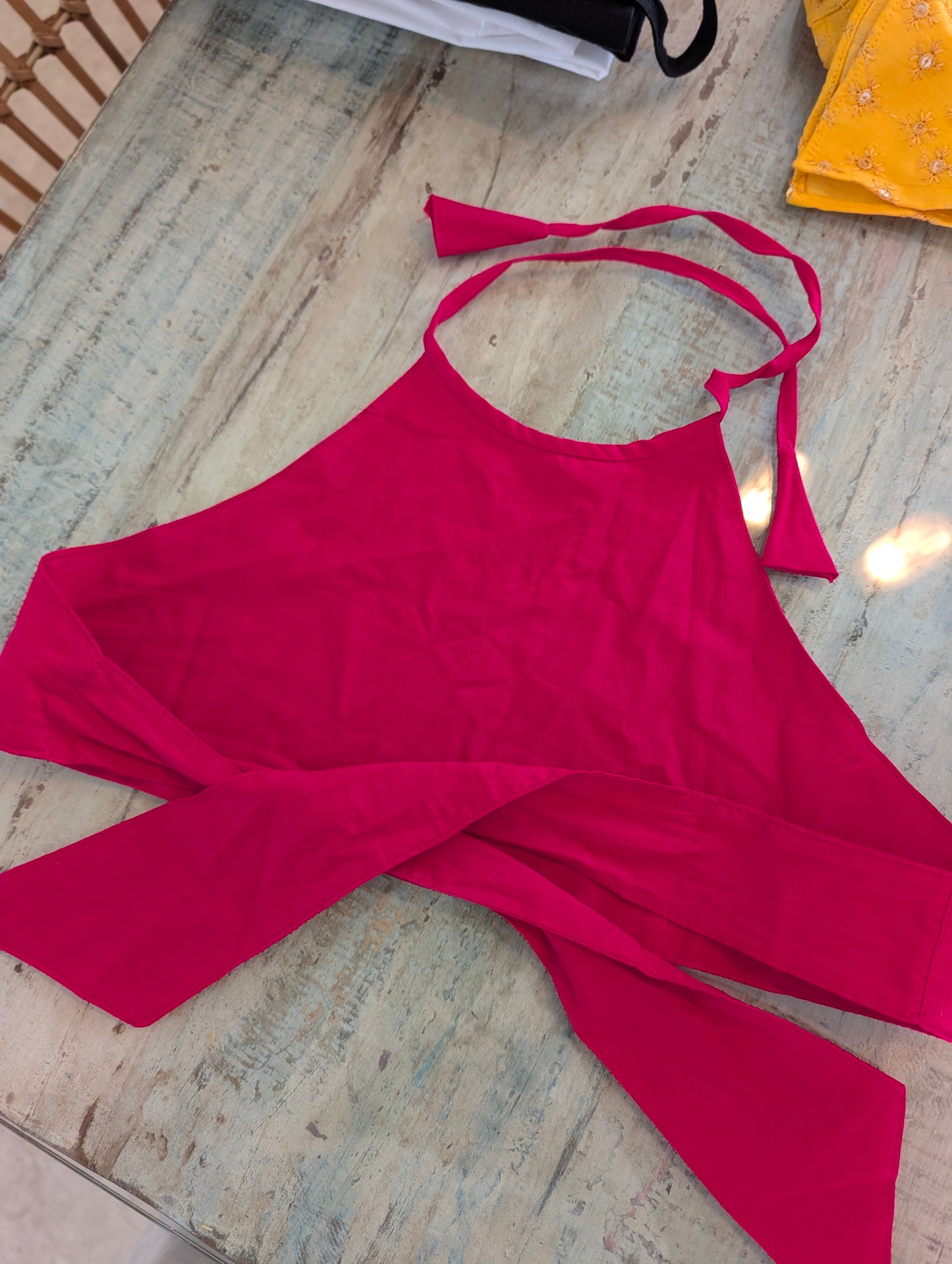 Pink Halter neck lehanga