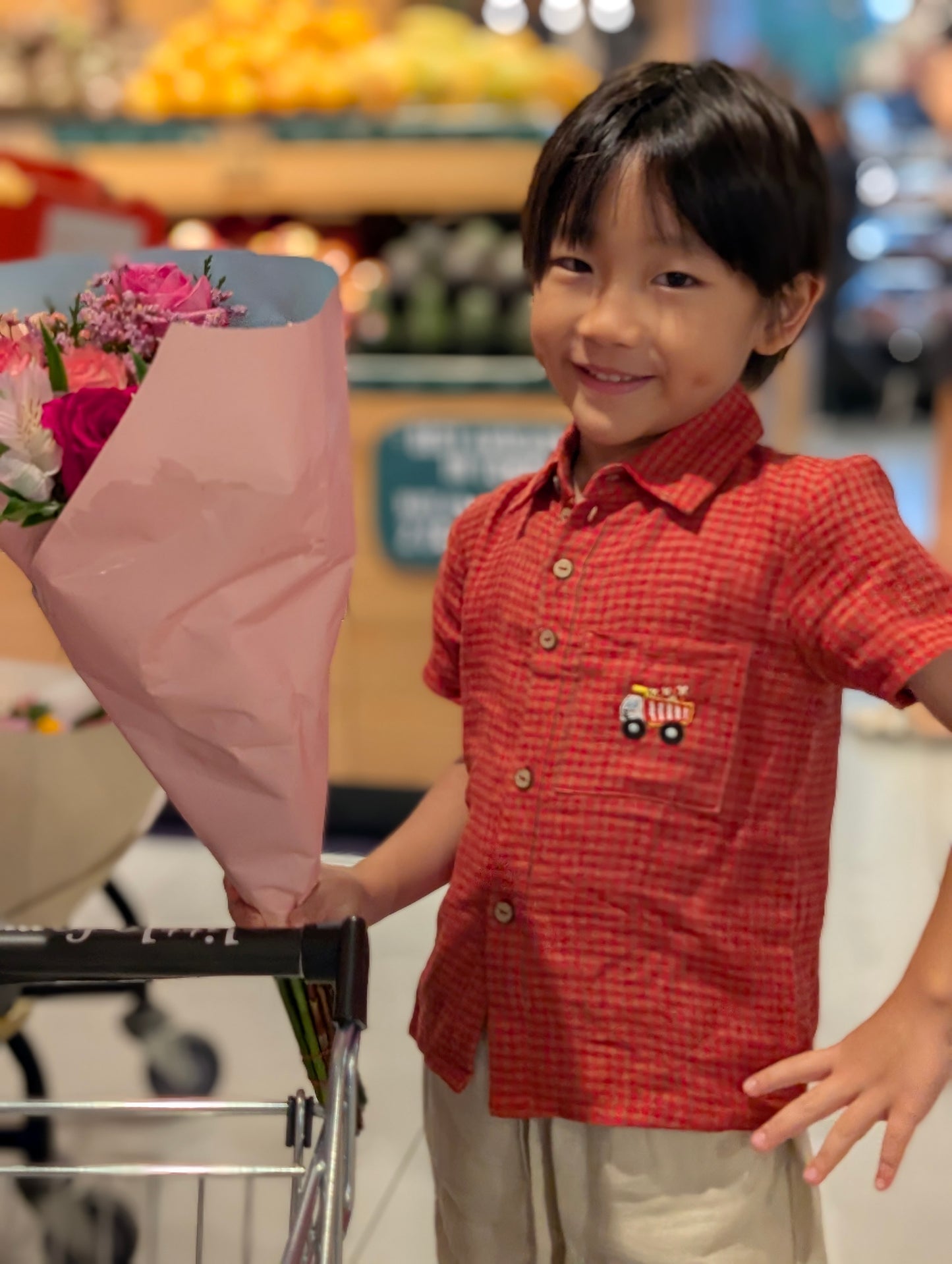 Red Plaid Monster Truck Shirt