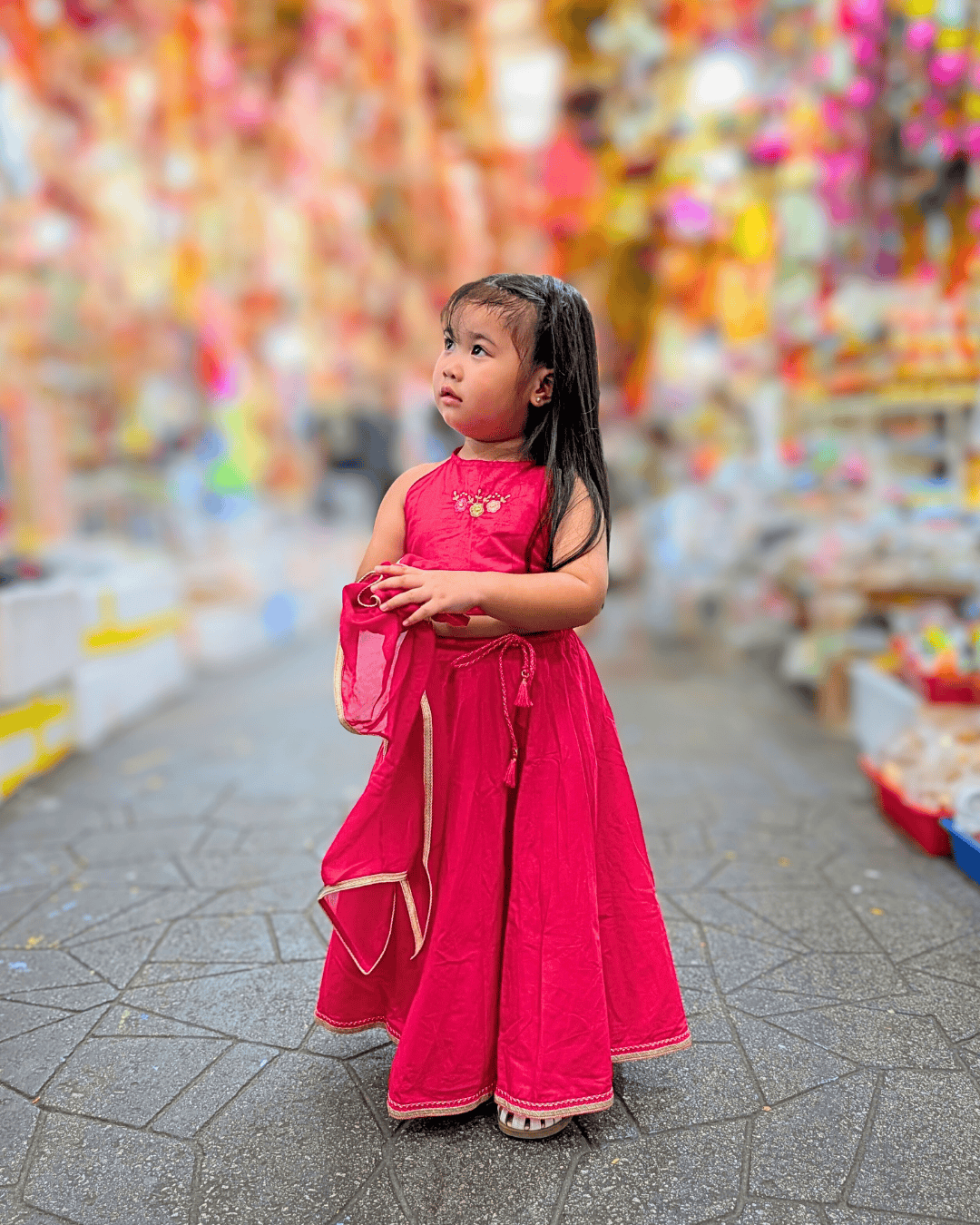 Pink Halter neck lehanga