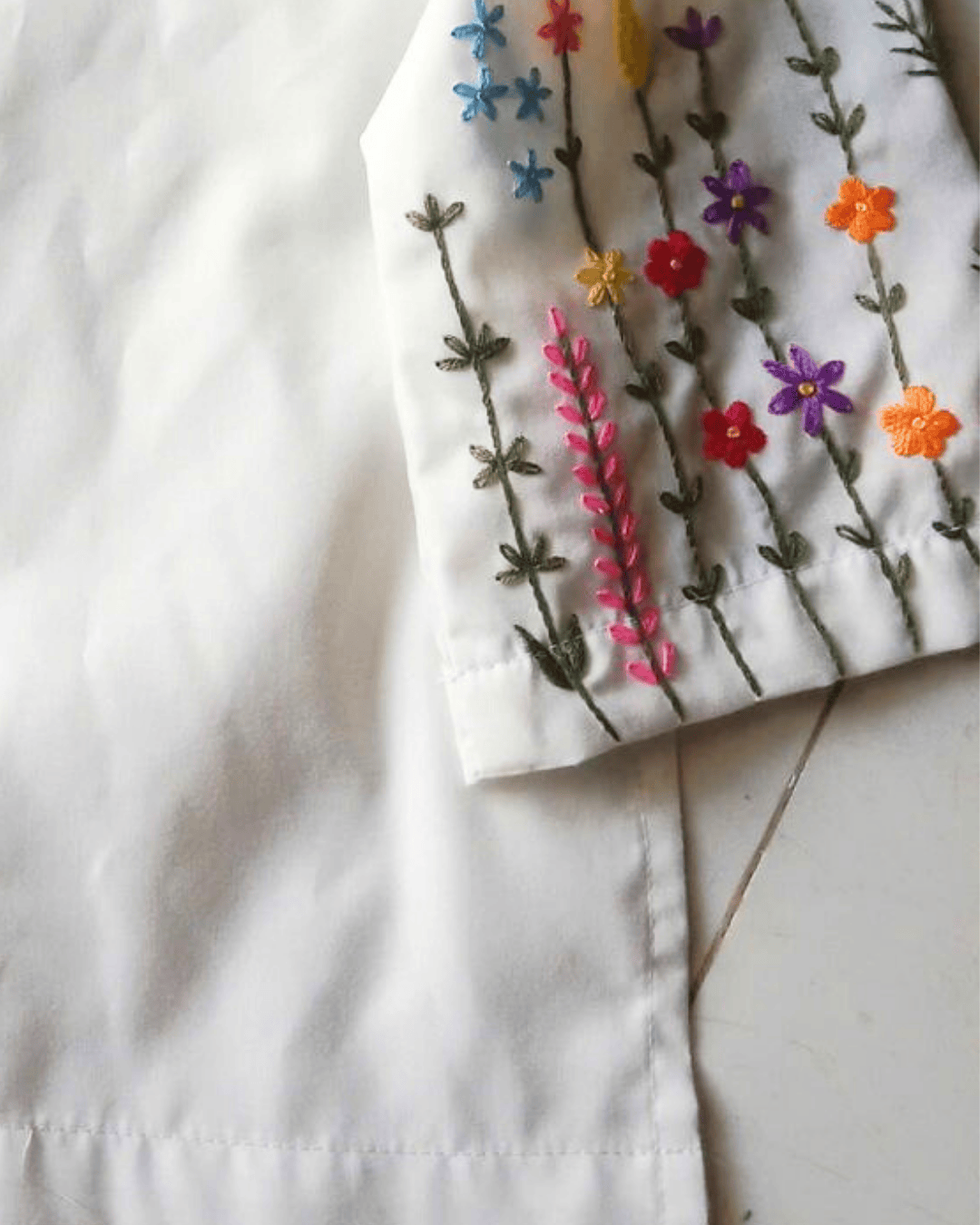 White cotton mul mul kurta for Girl