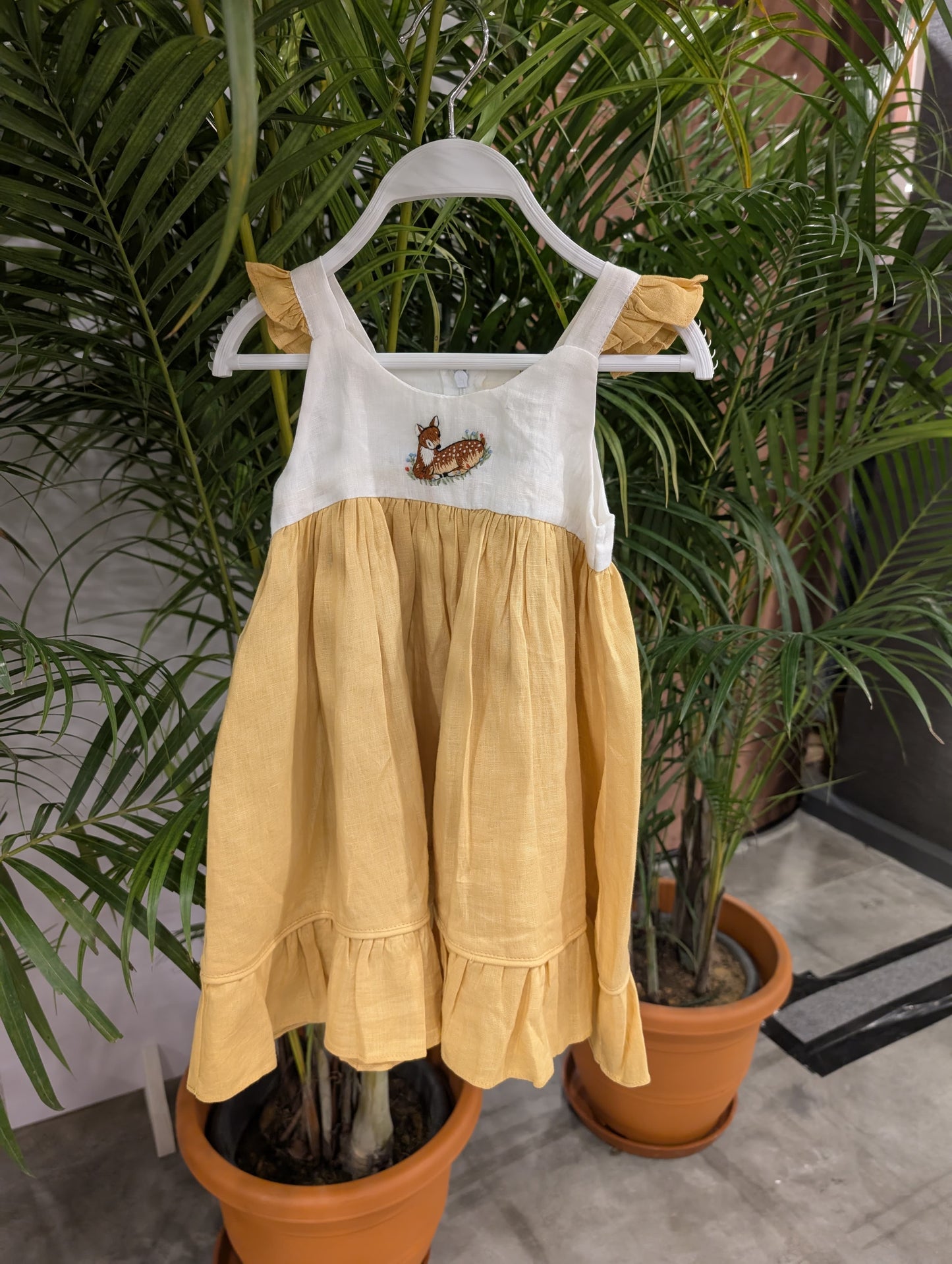 Deer Yellow Dress