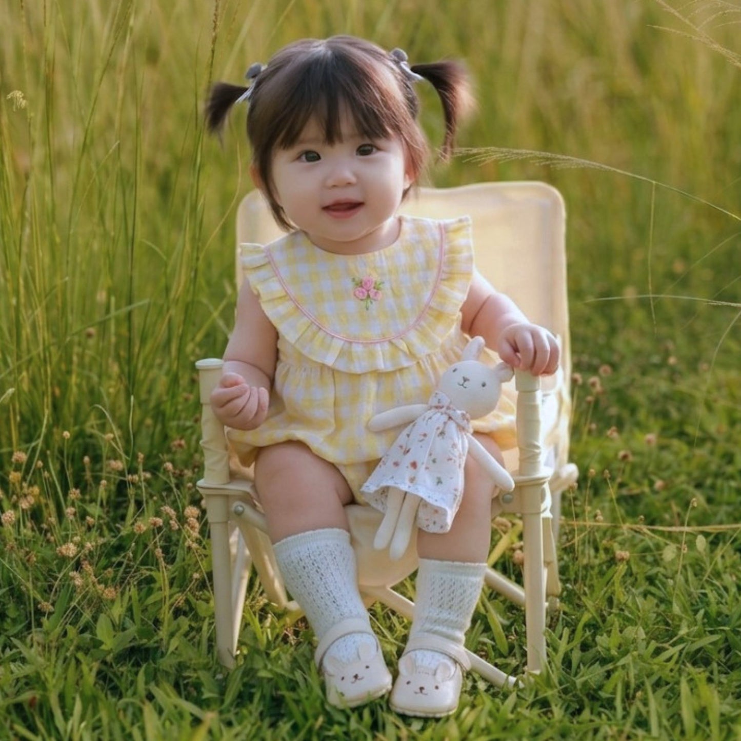 Yellow Plaid Romper