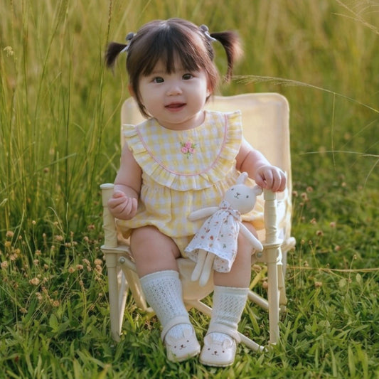 Yellow Plaid Romper