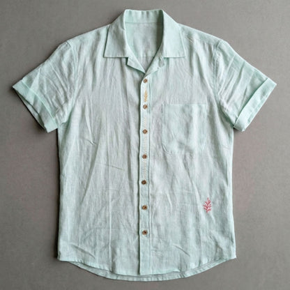 Mint Blue Collared Shirt