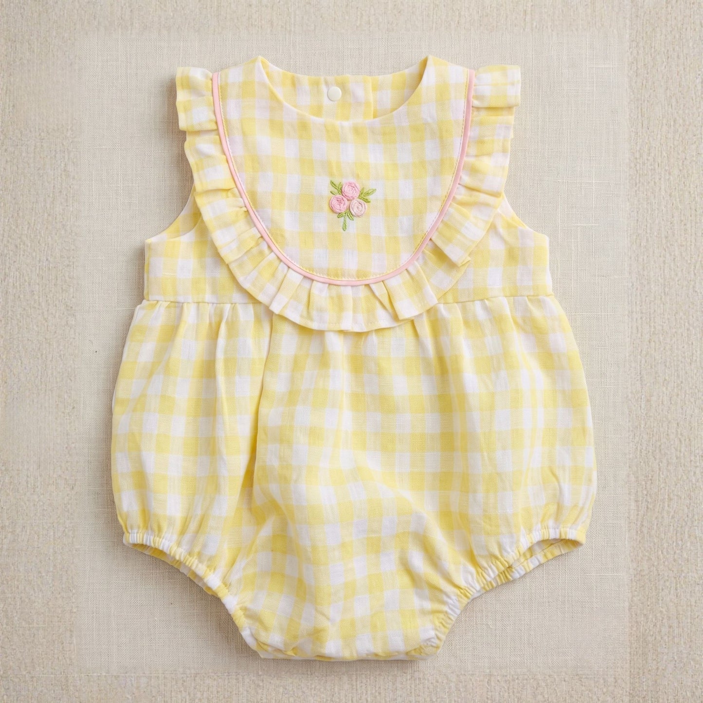 Yellow Plaid Romper