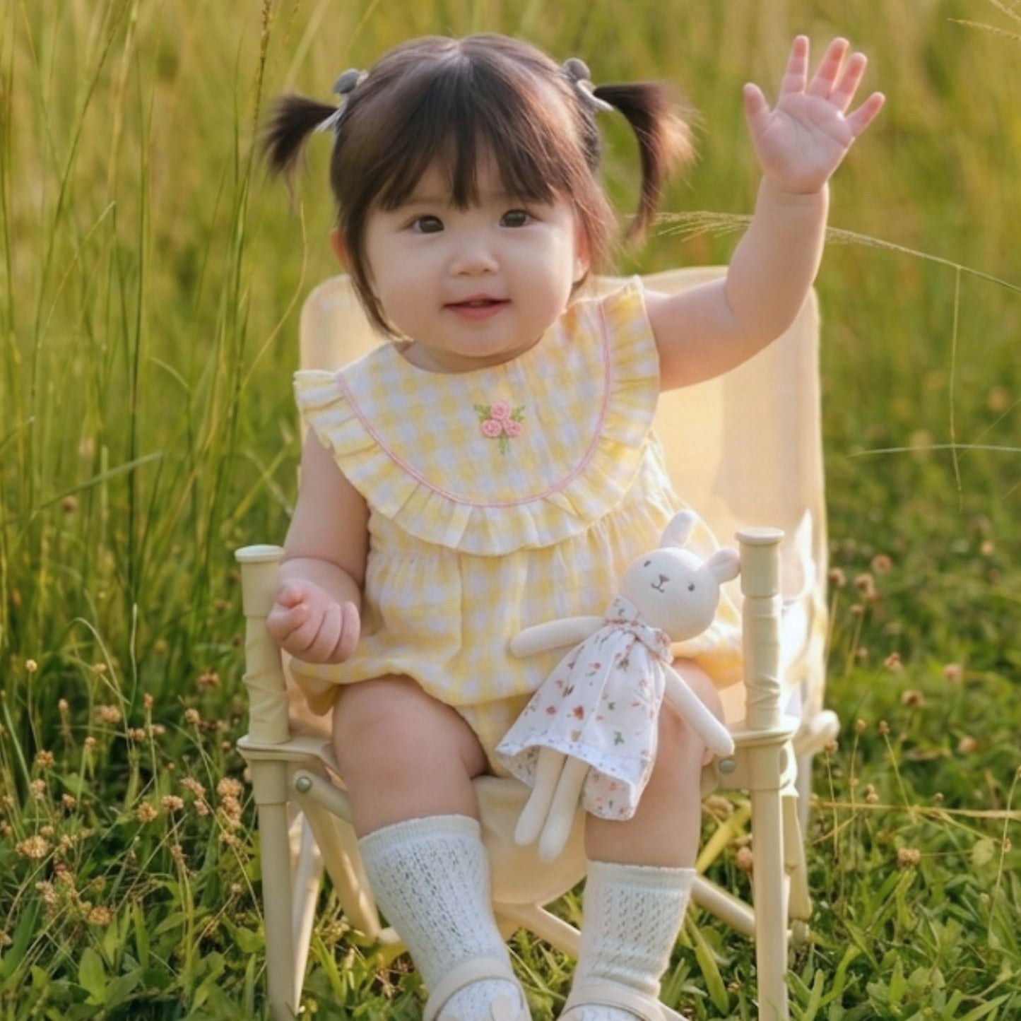Yellow Plaid Romper