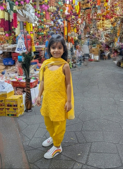 Girls mustard yellow Salwar Suit