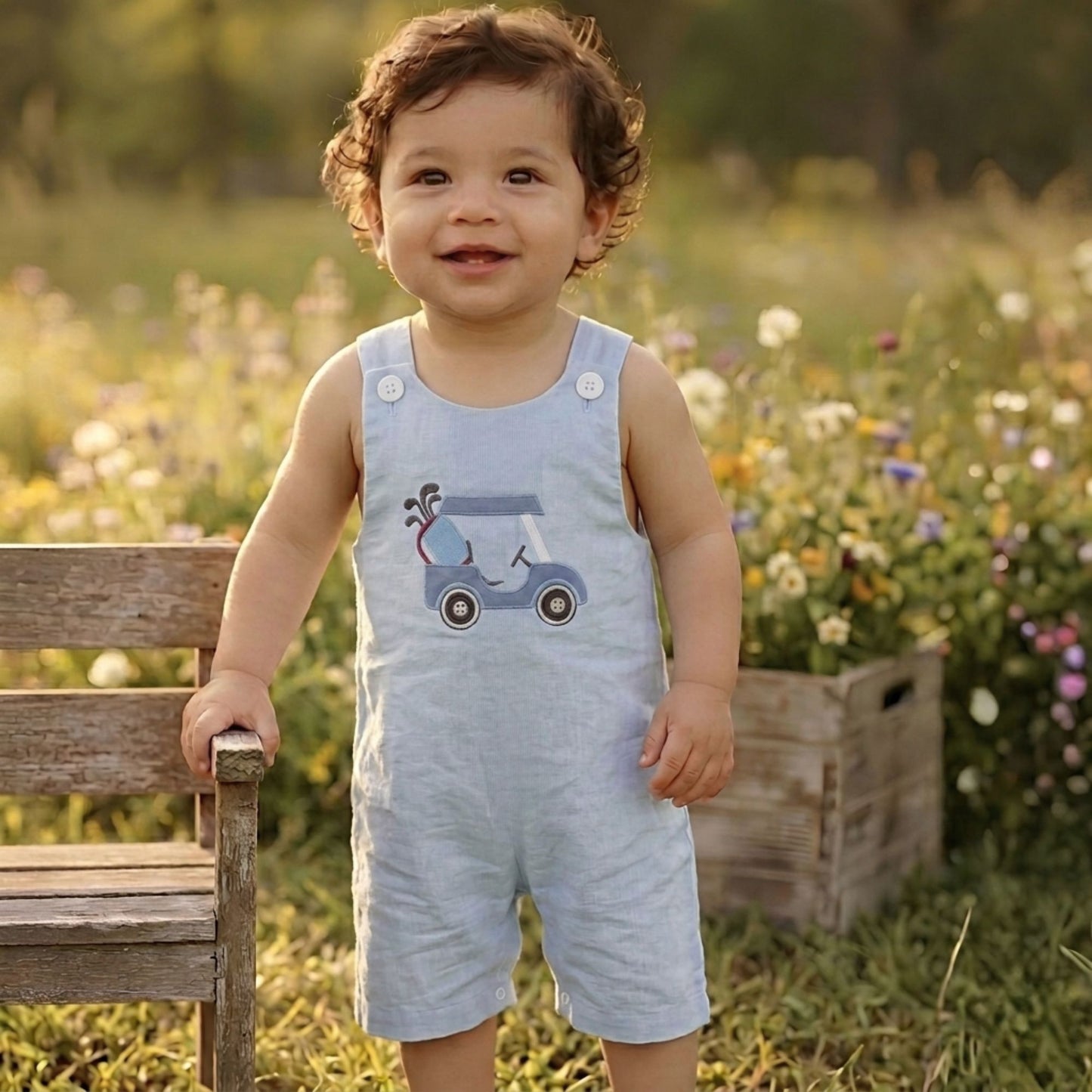 Blue Golf Romper