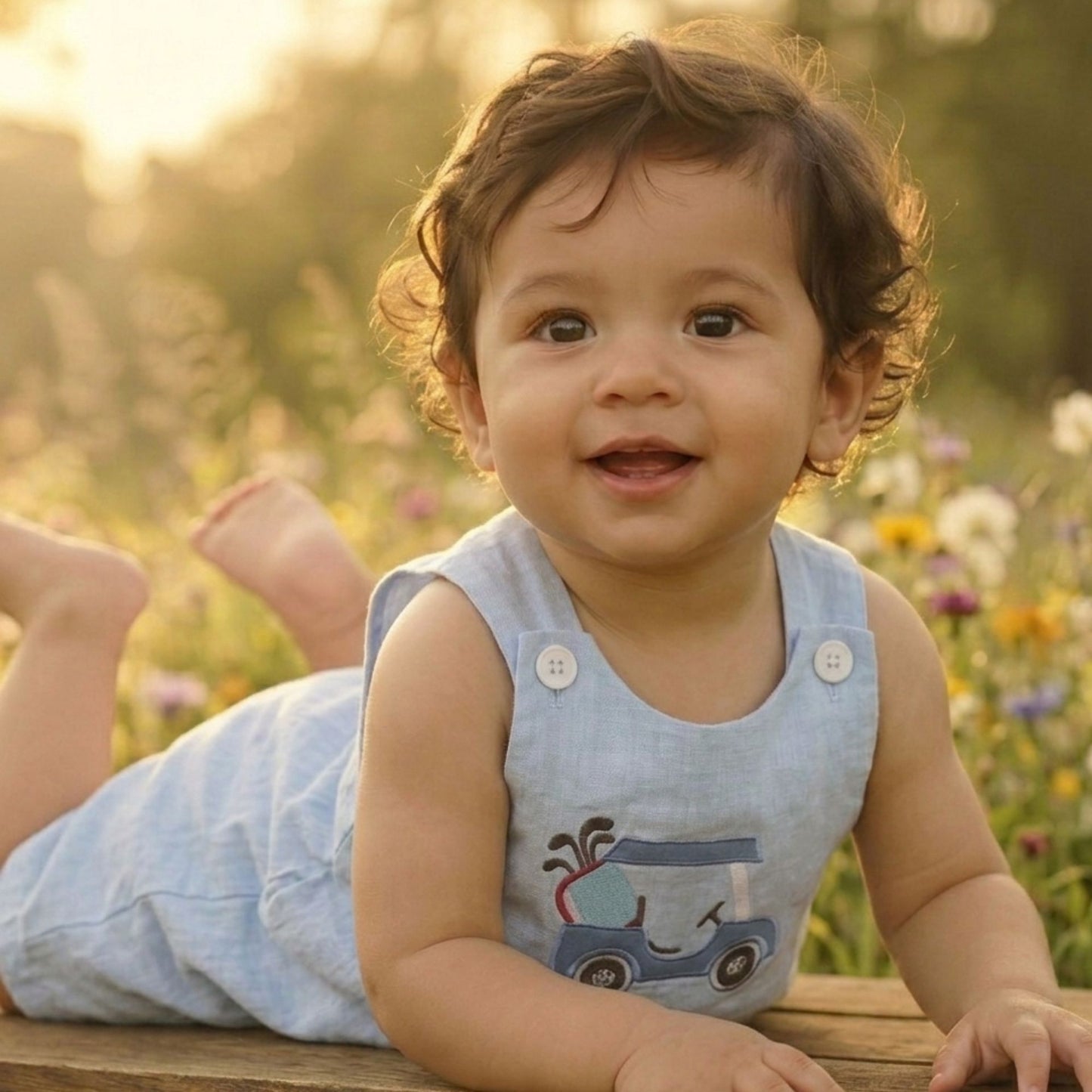 Blue Golf Romper