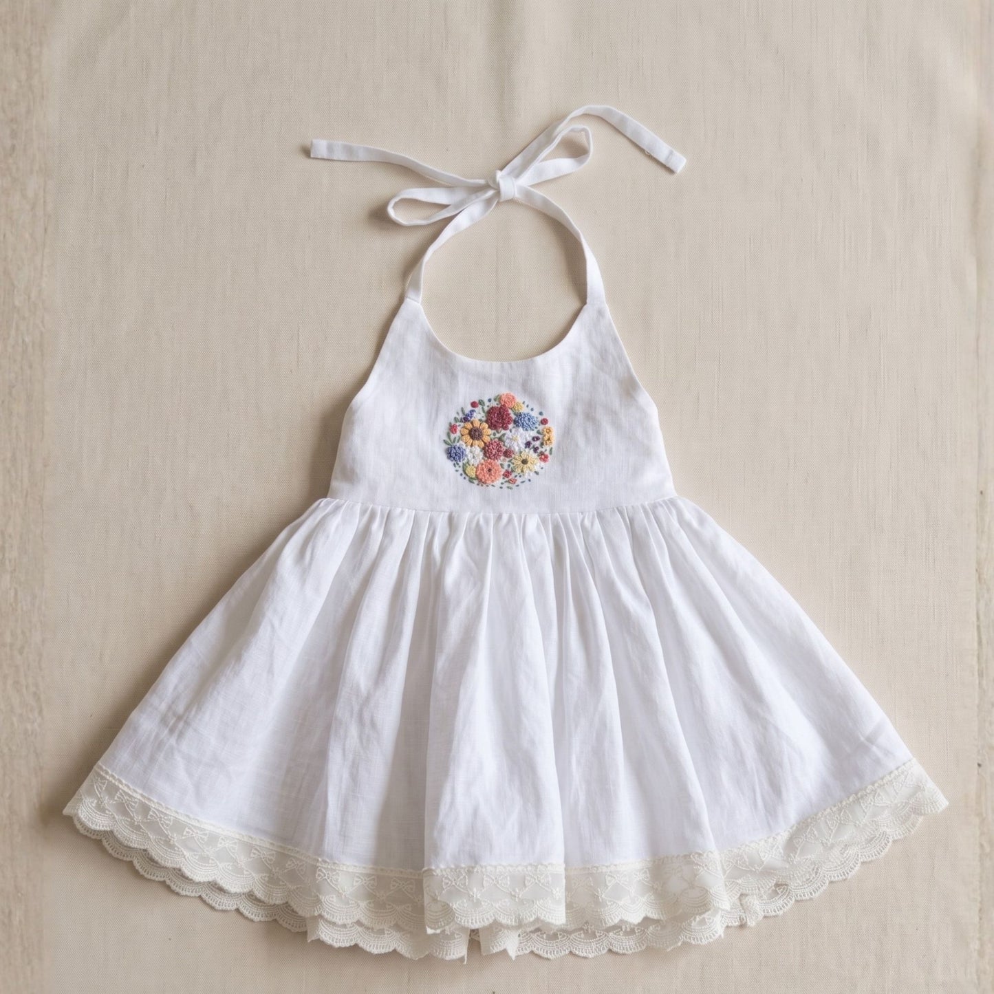 Wildflower Waltz  Halter Neck Dress