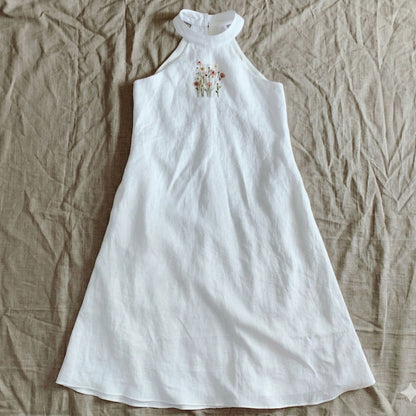 Wildflower Halter Neck Dress Midi - Girl