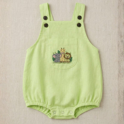Green Animal Kingdom Romper