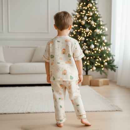 Christmas muslin nightwear set