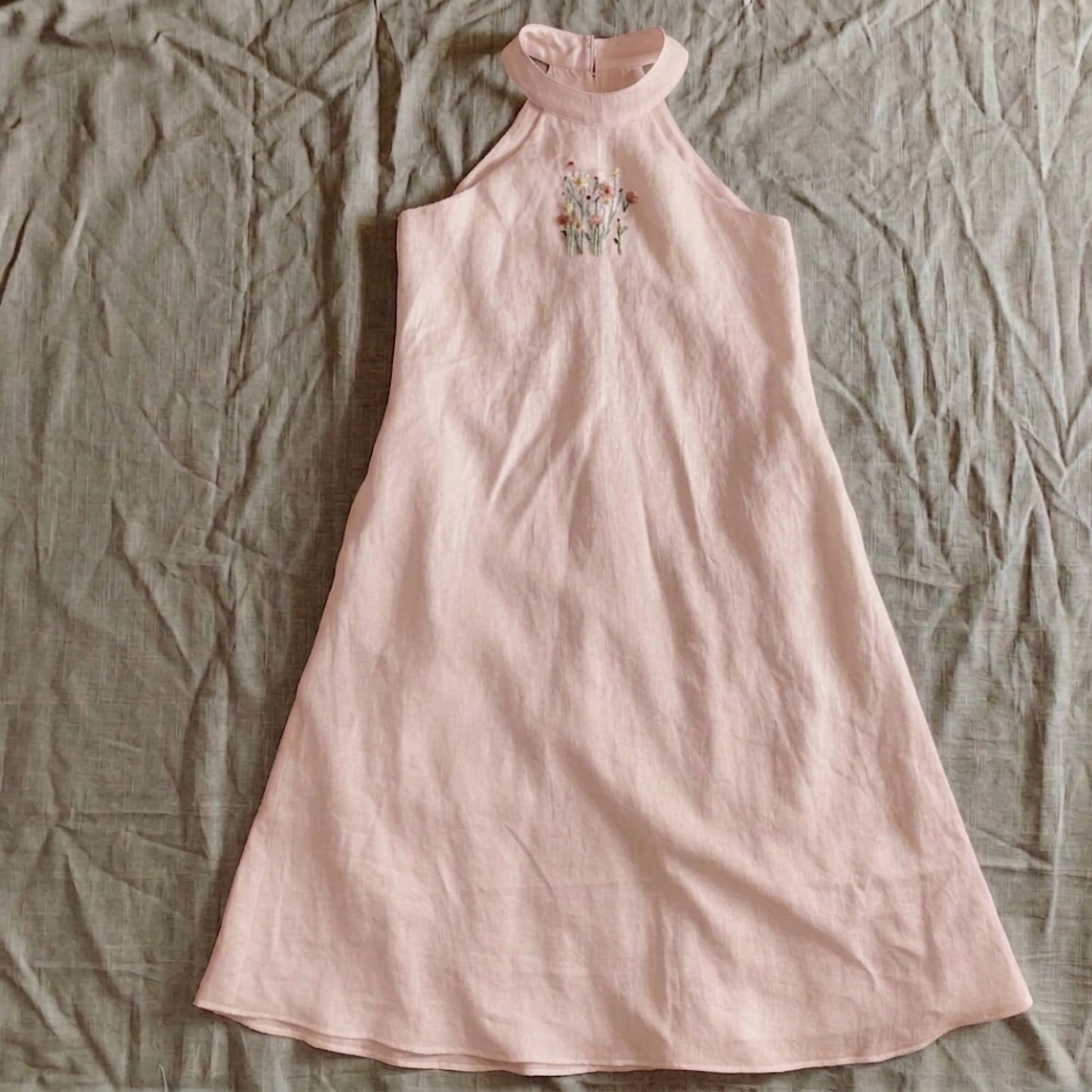Wildflower Halter Neck Dress Midi - Girl