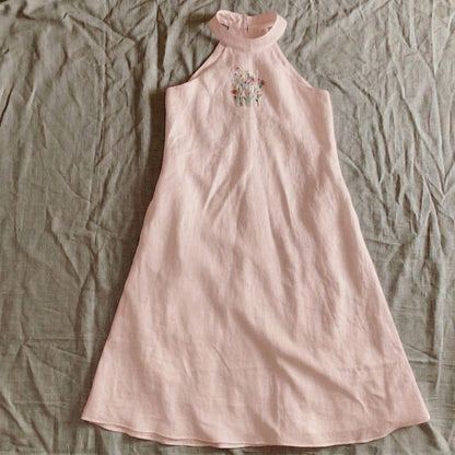 Wildflower Halter Neck Dress Midi - Girl