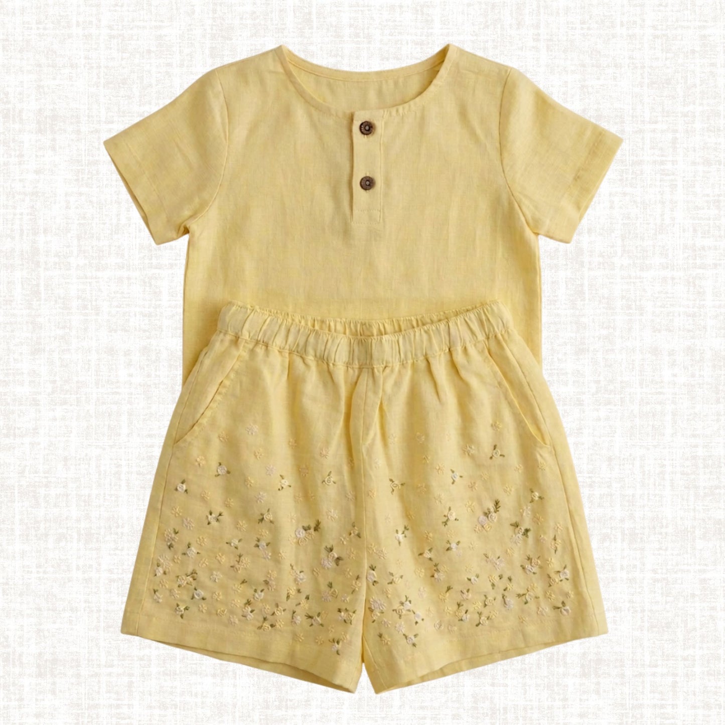 Yellow Buttercup Short & Shirt Set - Girls