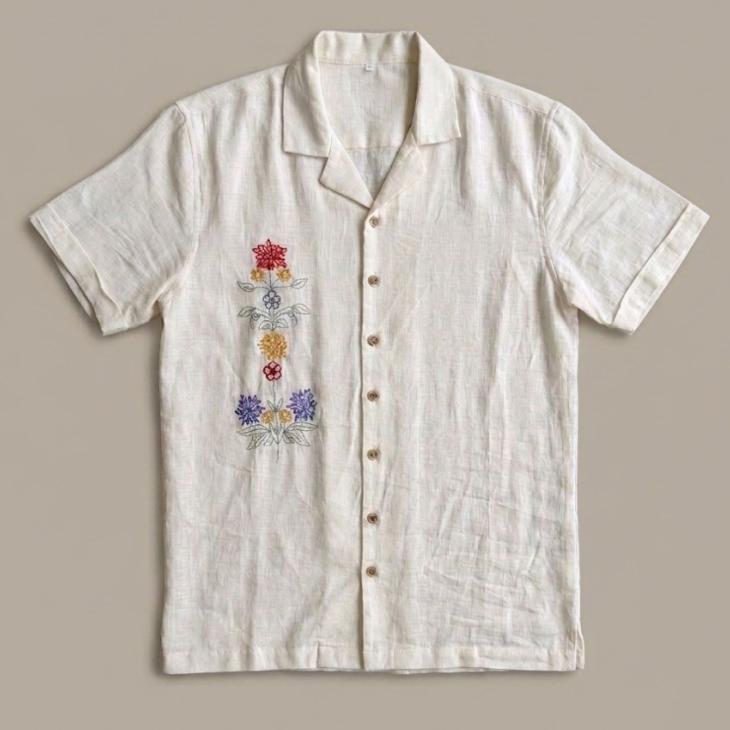 White Floral Shirt