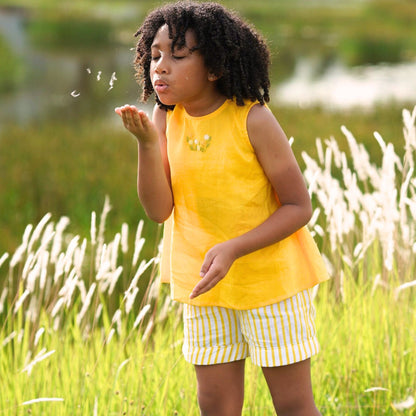A Sunny Day Shirt & Striped Short Set