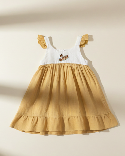Deer Yellow Dress