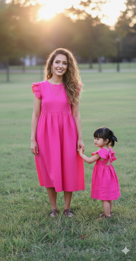 Laid-Back Linen Dress Mom and Me