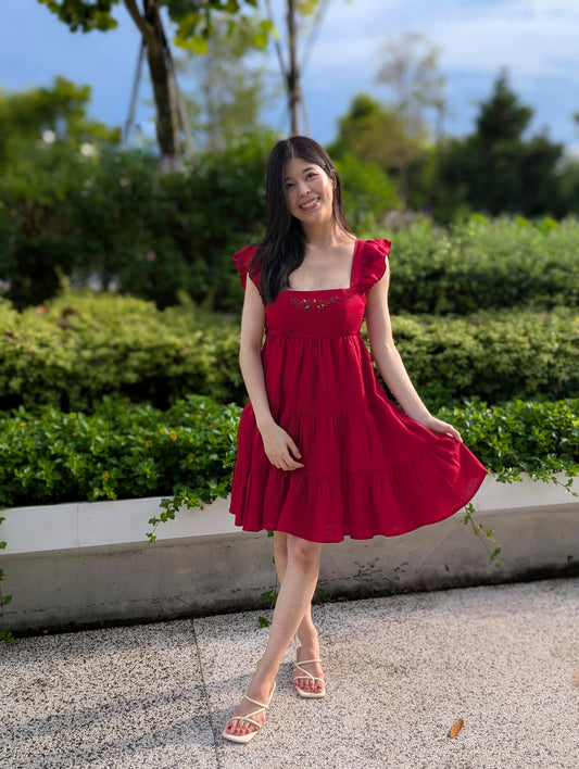 Festive Red Dress - Women