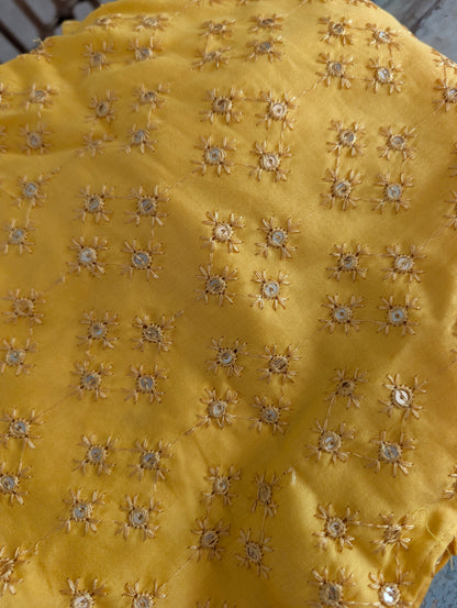 Kids' mustard yellow Salwar Suit