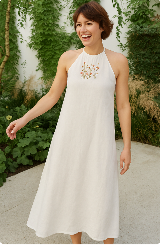 Aurelia Grace halter dress