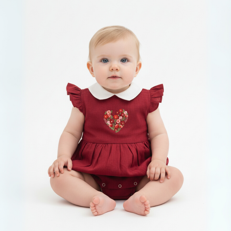 Red Heart Romper