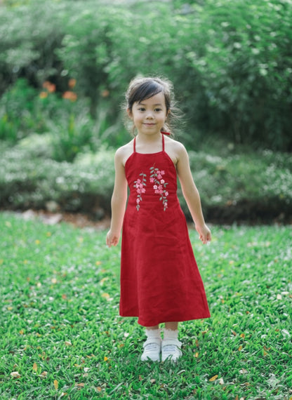 Sofia Red Halter Dress