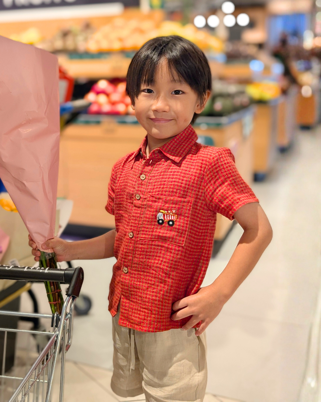 Red Plaid Monster Truck Shirt