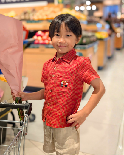 Red Plaid Monster Truck Shirt