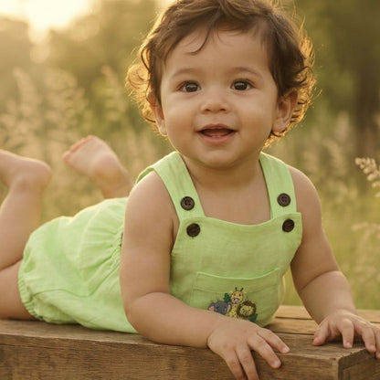 Green Animal Kingdom Romper