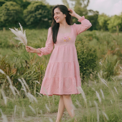 The Pink Reverie Dress – Full Sleeve