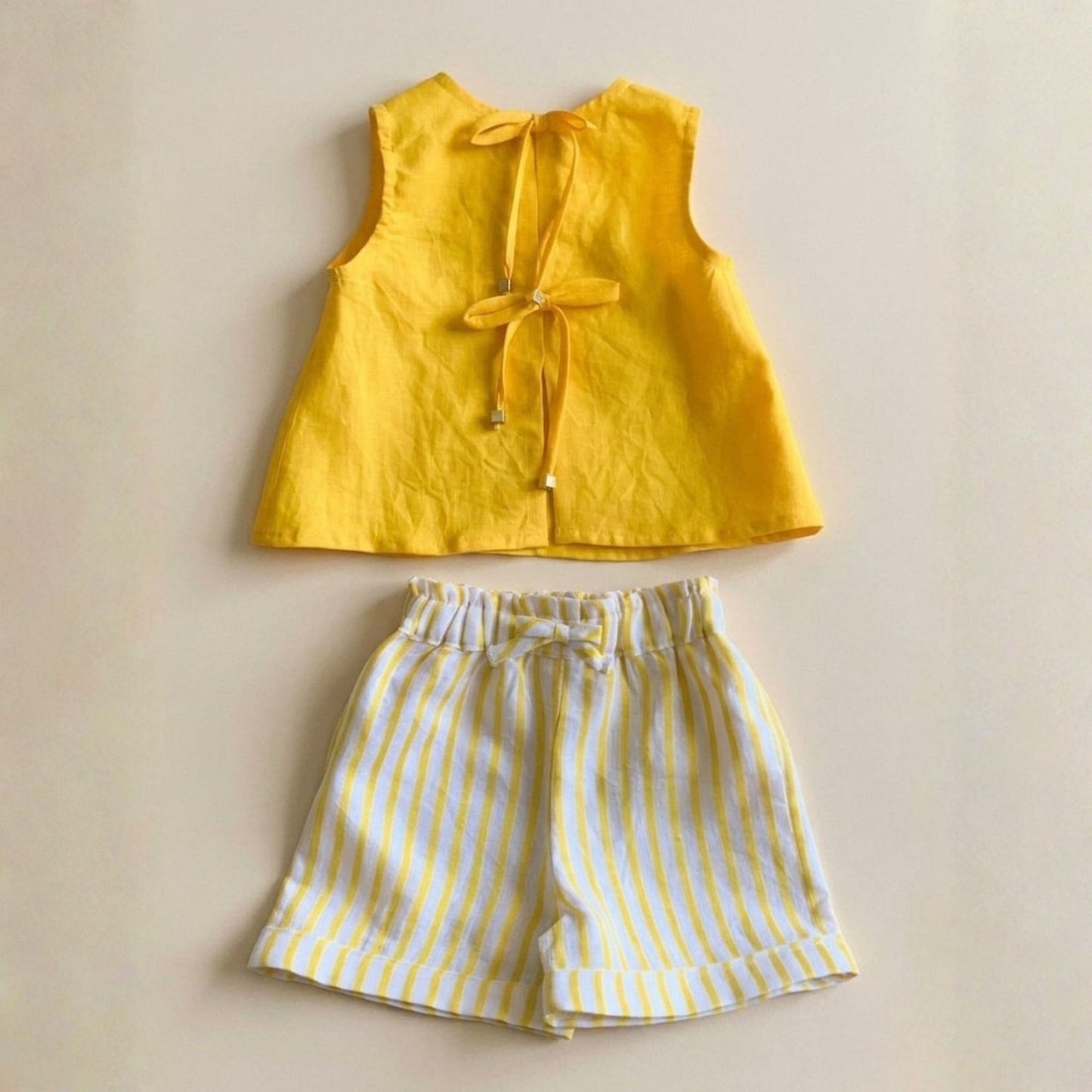 A Sunny Day Shirt & Striped Short Set