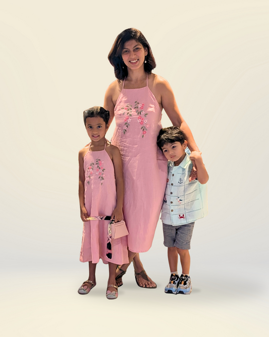 Sofia Pink Halter Dress