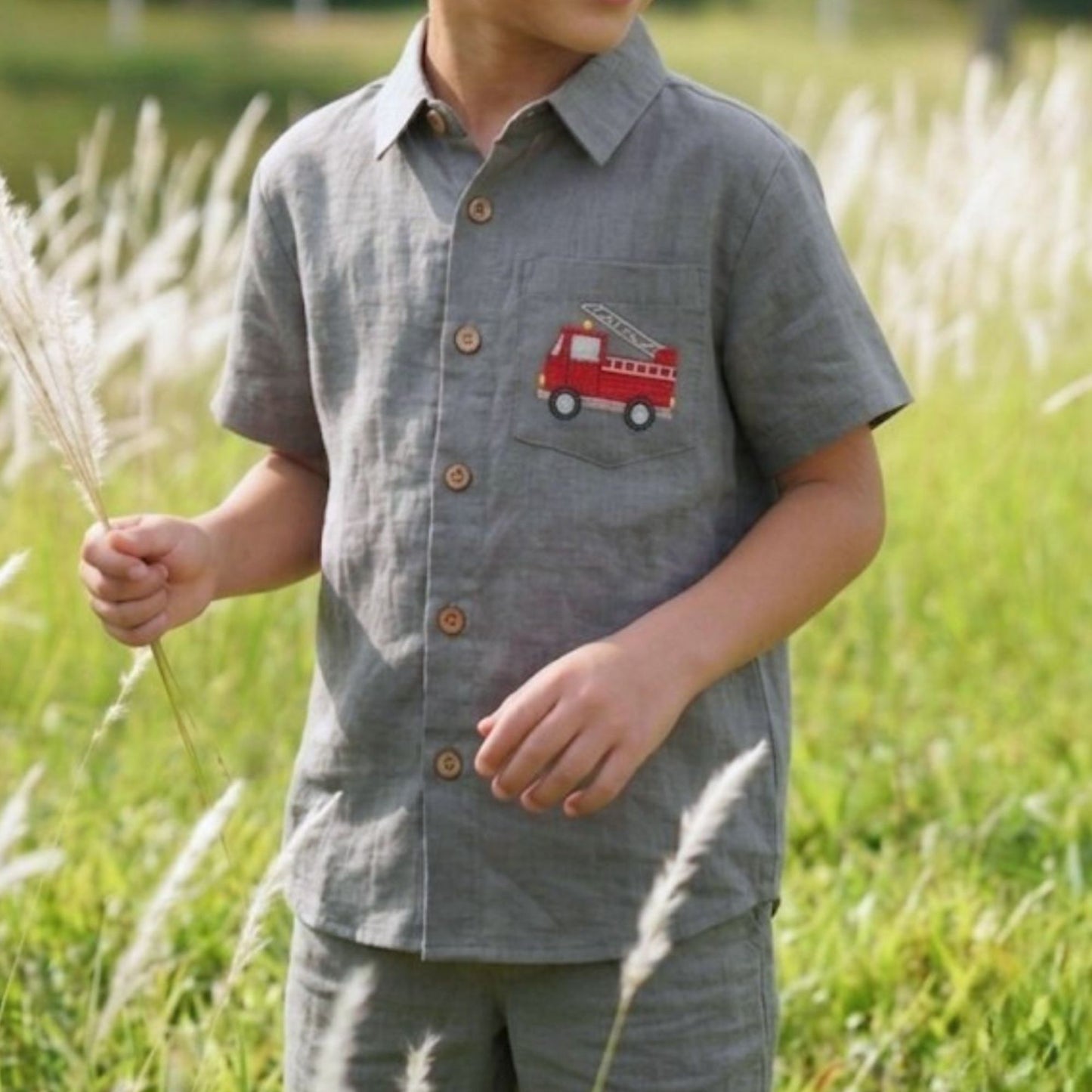 The Best Firetruck Shirt Set