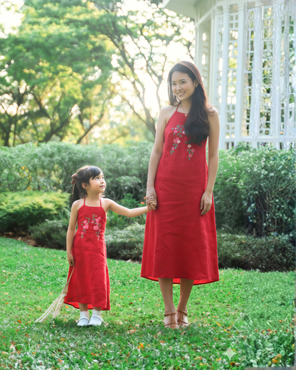 Sofia Red Halter Dress