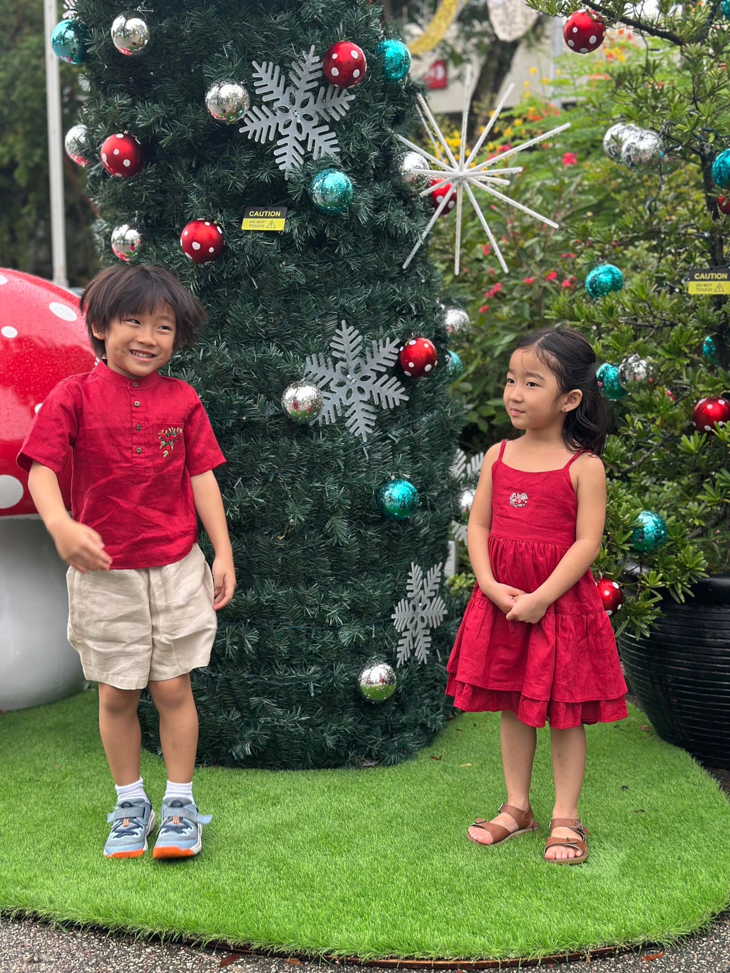 Scarlet Red Strappy Festive Dress
